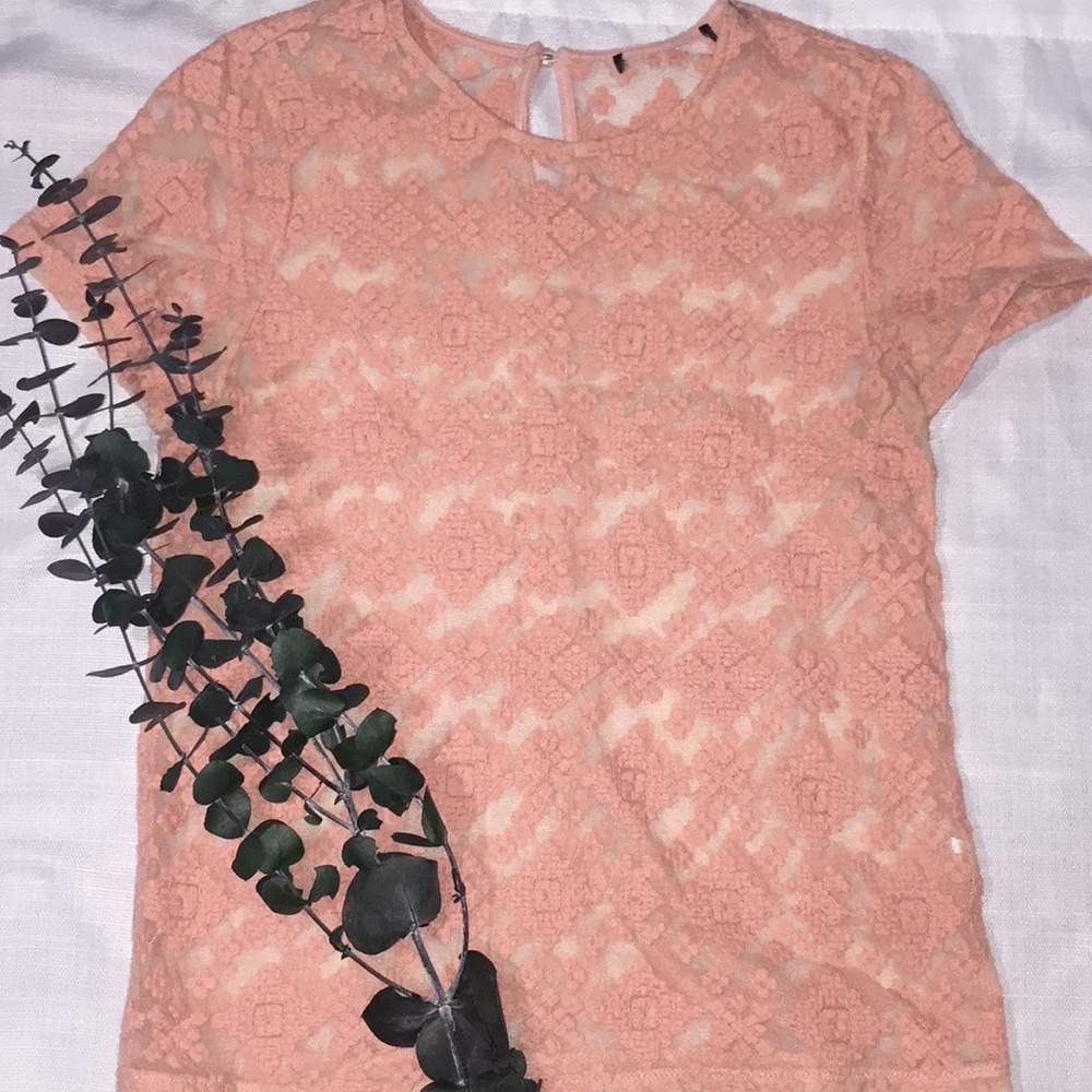 Pink Lace Top